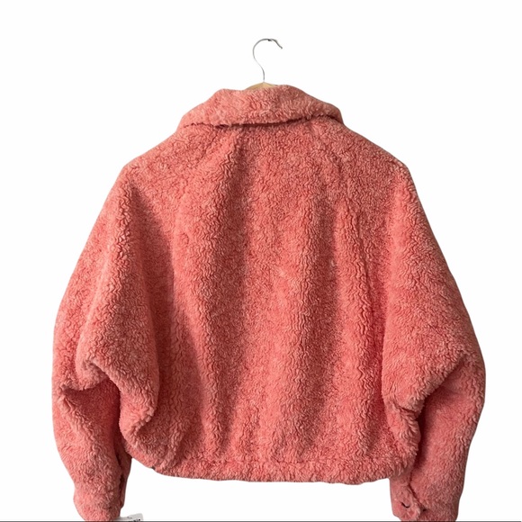 FREE PEOPLE CORAL TEDDY FAUX FUR JACKET NWT - Picture 6 of 10